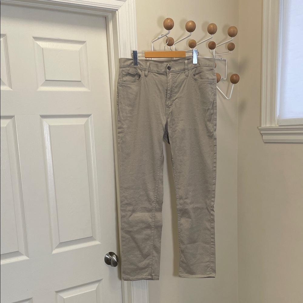 Banana Republic - Slim Fit Cotton Modal Blend Pants - Tan / Cream - 34x30